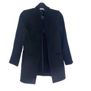 ASTR Women’s Open Front Jacket Blazer Black Pockets Long Sleeve Size Small